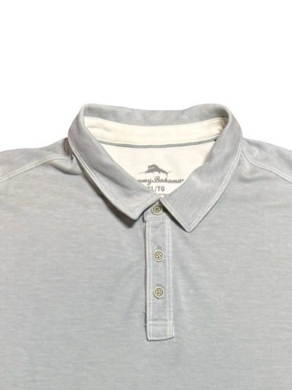 Tommy Bahama Men's Light Gray Collared Polo